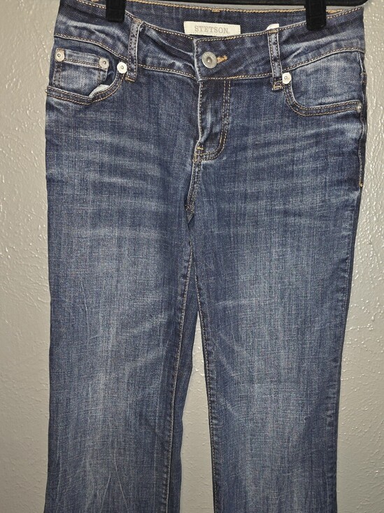 Stetson Denim - Stetson Women's 214 City Trouser Flare Leg Western Jeans Blue Denim Size 4